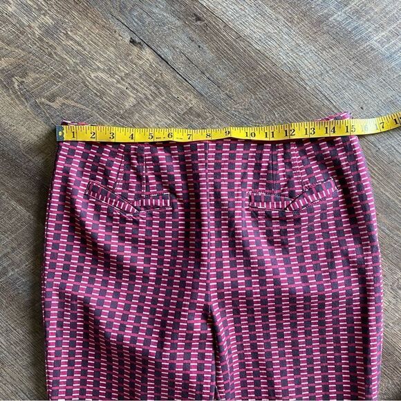 Anthropologie Essential Slim Pant Stretch High Rise Purple Pink 8 Boho - Picture 10 of 14